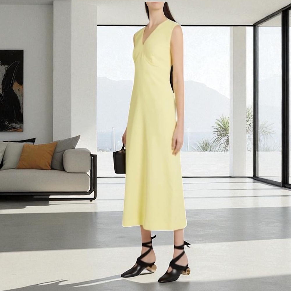 New! EMILIA WICKSTEAD Silk Blend Maxi Dress Size 12